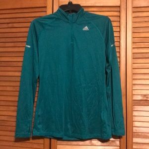 Adidas running long sleeve 1/4 zip